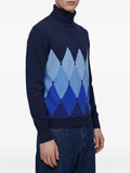 Ballantyne diamond-pattern roll-neck sweater