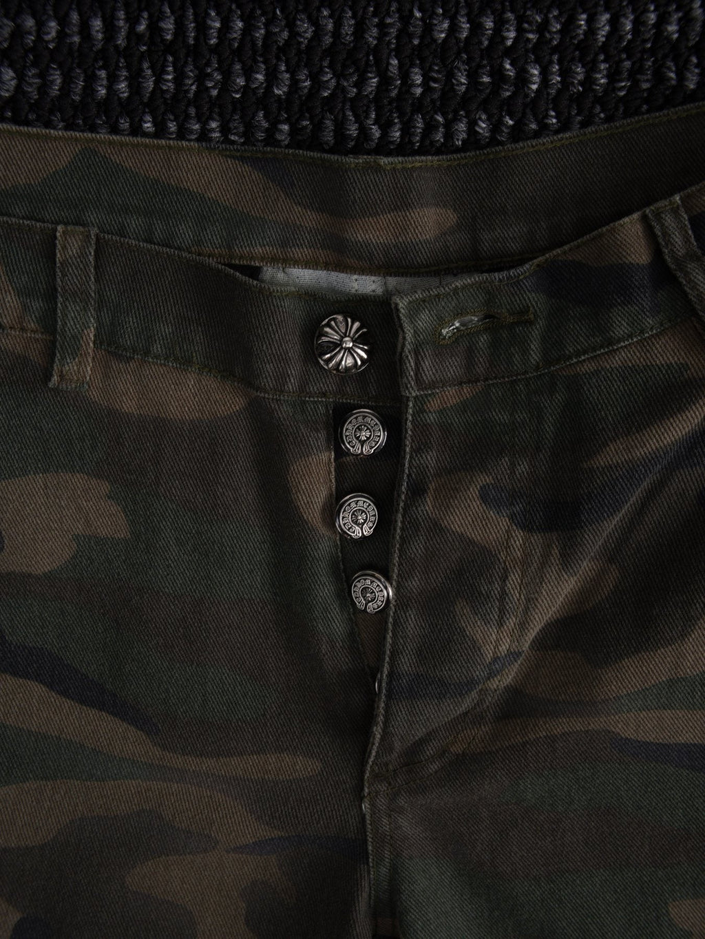 Chrome Hearts Green Camo Cargo Shorts
