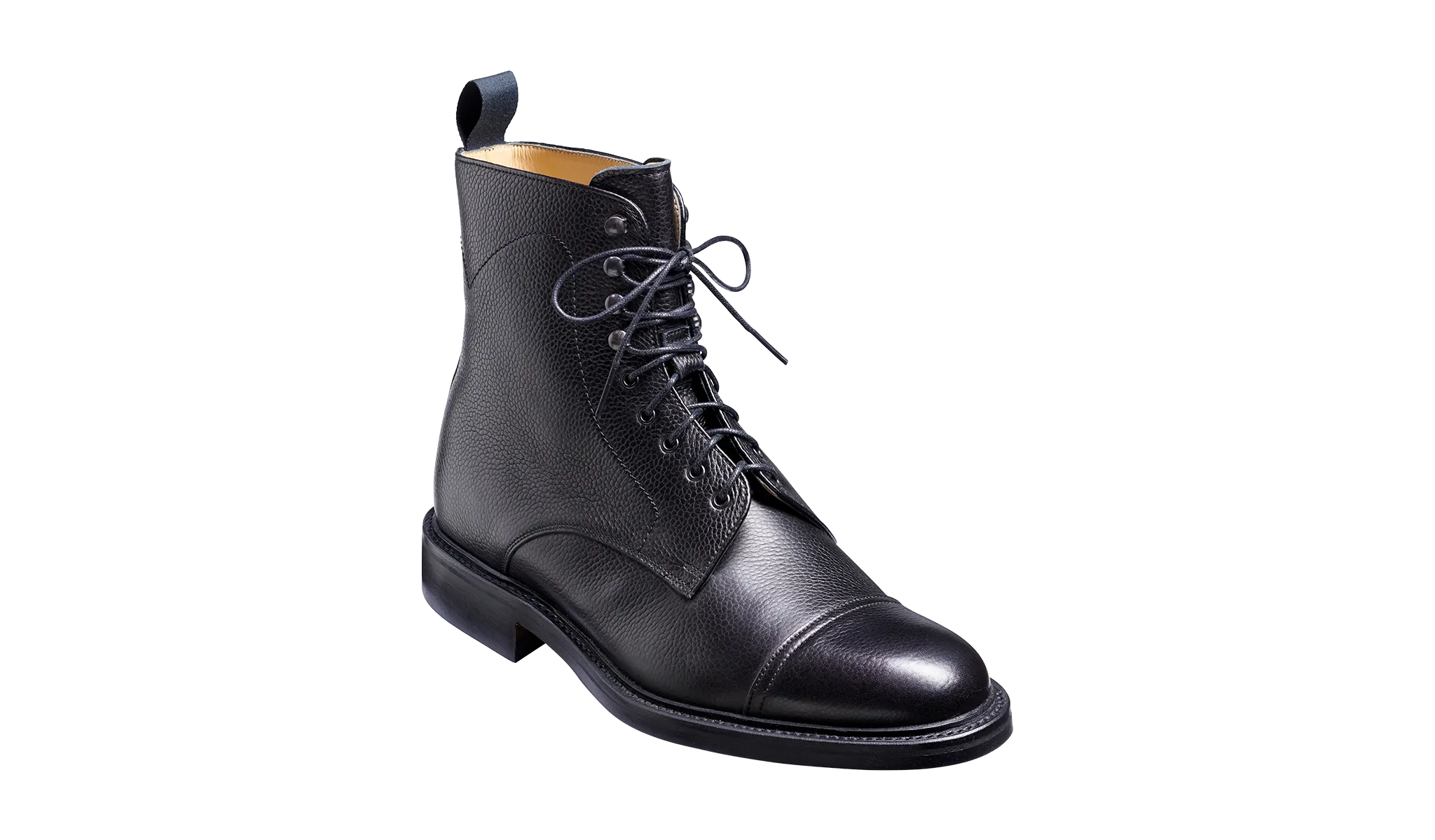 Barker Donegal Top-Cap Calf Leather Boot -  Black Calf