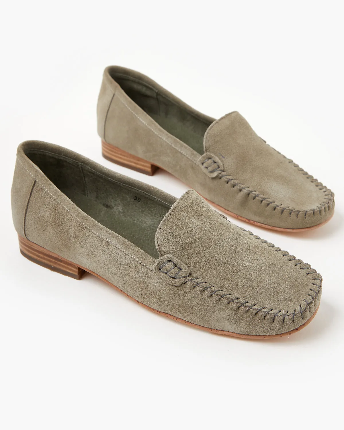 Cigar Suede Loafer - Sage