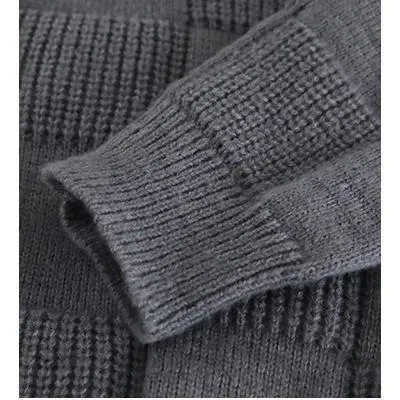 Crew Neck Loose Fit Simplicity Round Neck Knitted Sweater