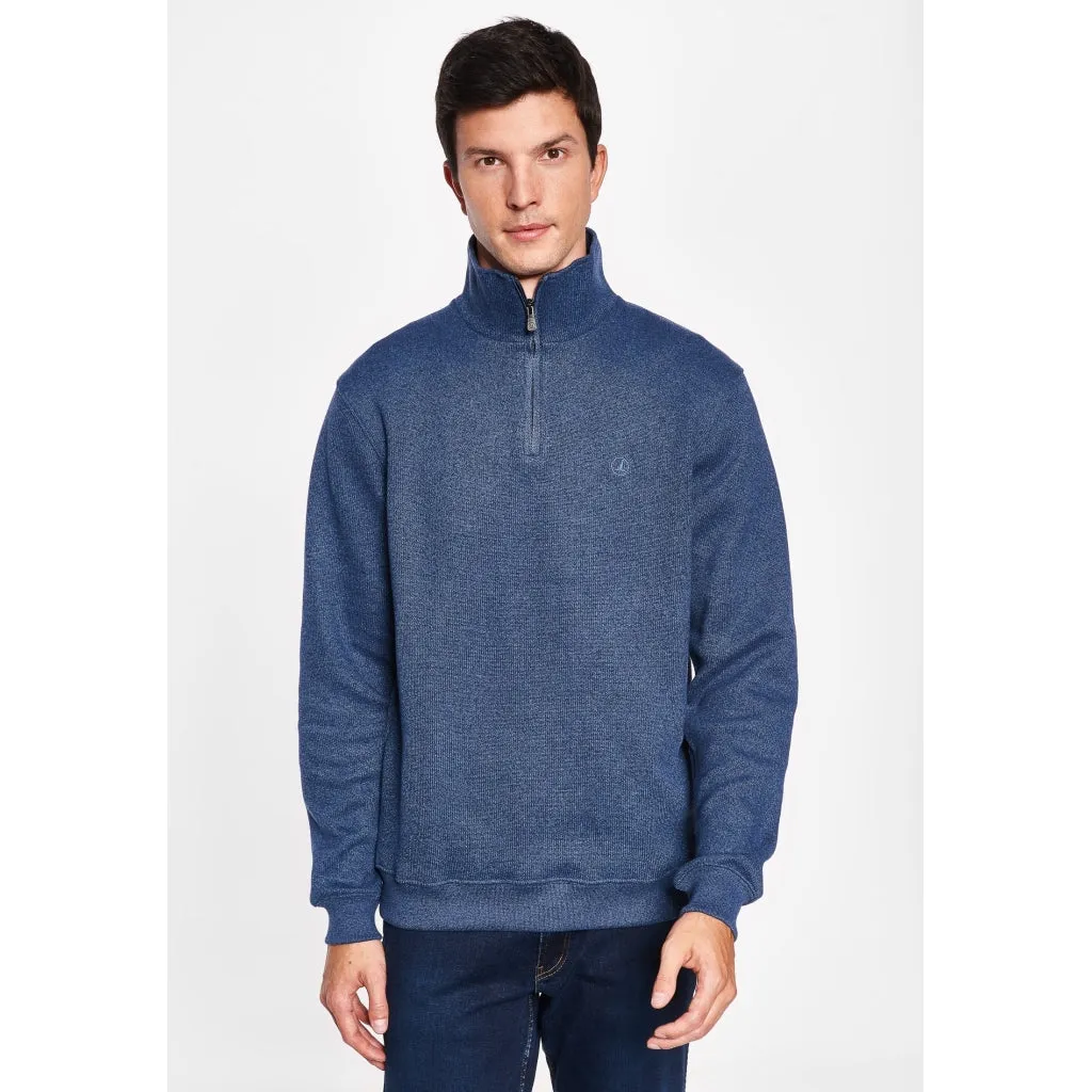 Cromwell 3XL-4XL Half Zip Sweater - Indigo