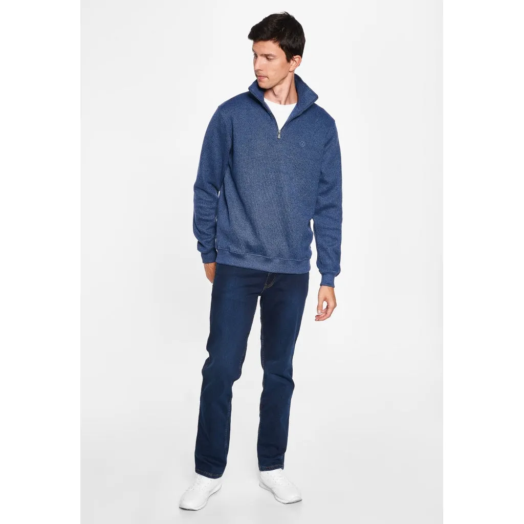 Cromwell 3XL-4XL Half Zip Sweater - Indigo