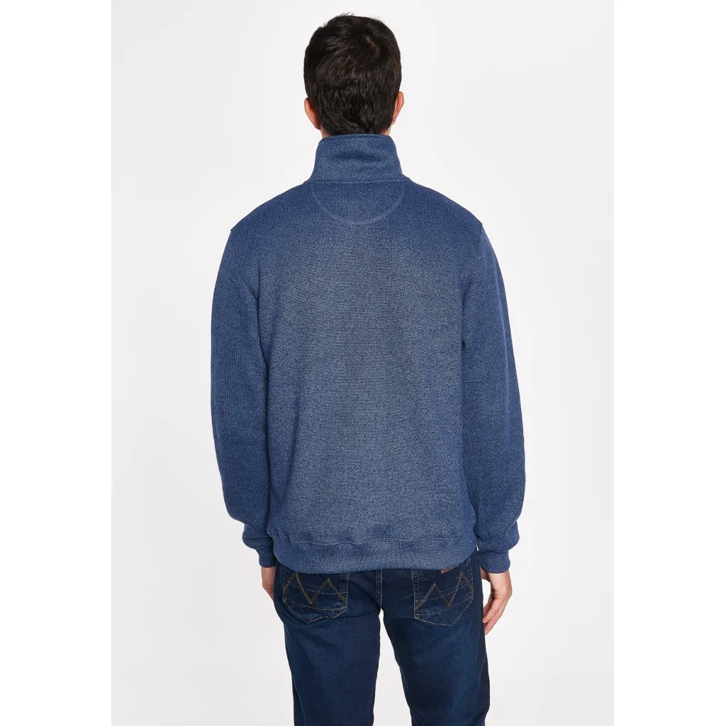 Cromwell 3XL-4XL Half Zip Sweater - Indigo