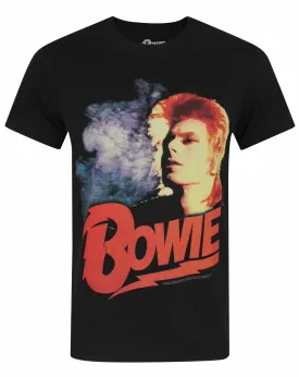 David Bowie David Bowie With Logo Mens Black Short Sleeved T-Shirt