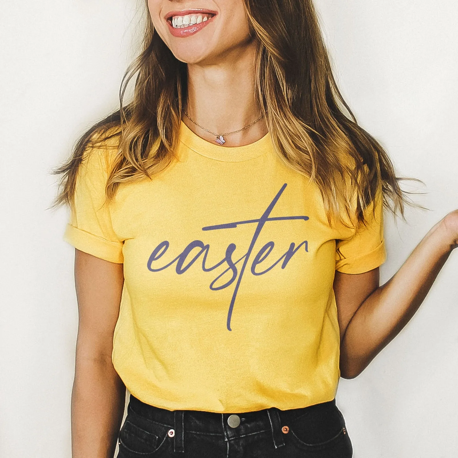 Easter Cross Tee Shirts For Women - Christian Easter T Shirts