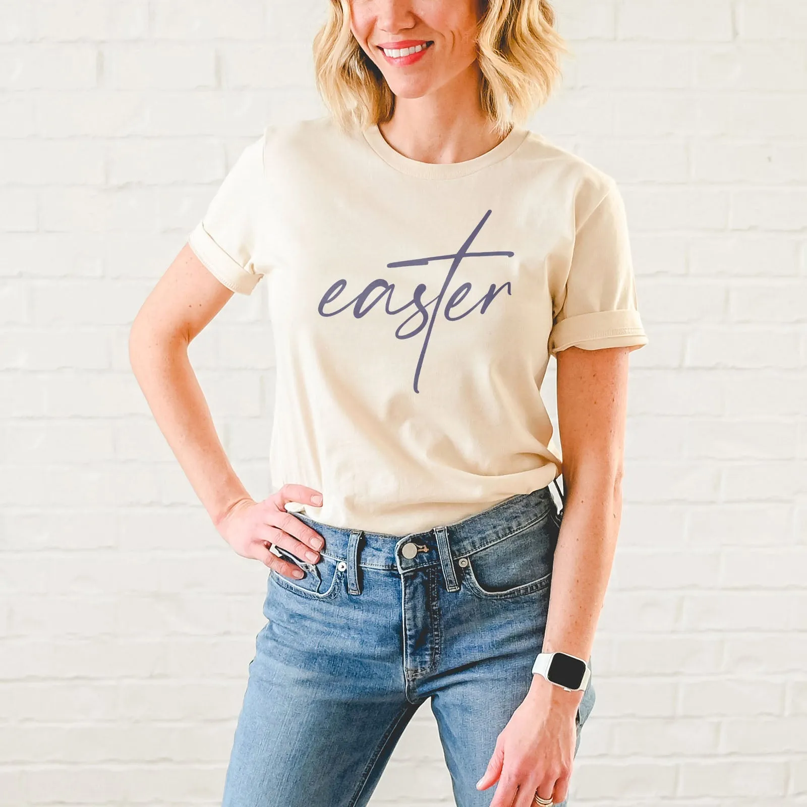 Easter Cross Tee Shirts For Women - Christian Easter T Shirts