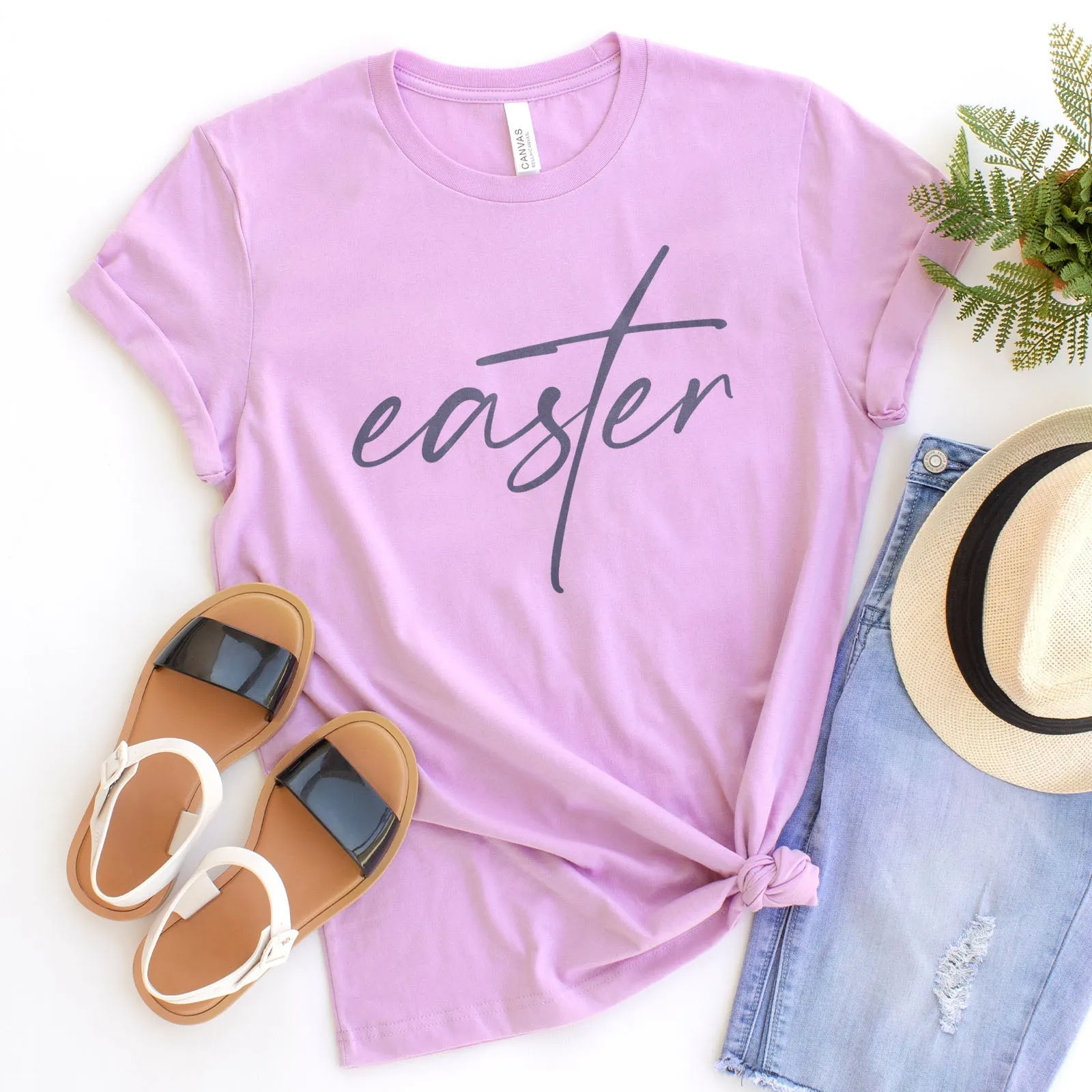 Easter Cross Tee Shirts For Women - Christian Easter T Shirts