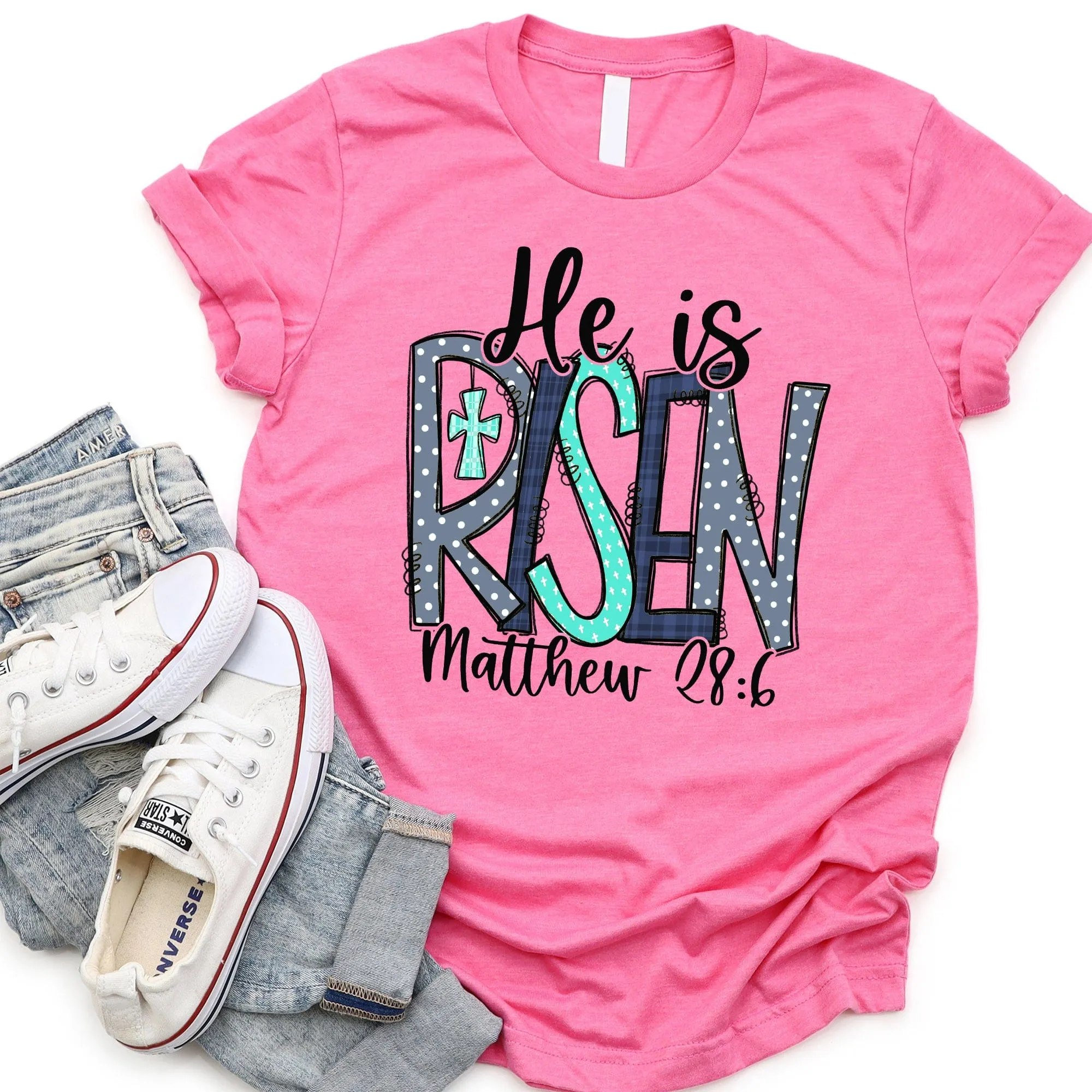 He Is Risen T Shirts For Women - Women's Christian T Shirts - Women's Religious Shirts