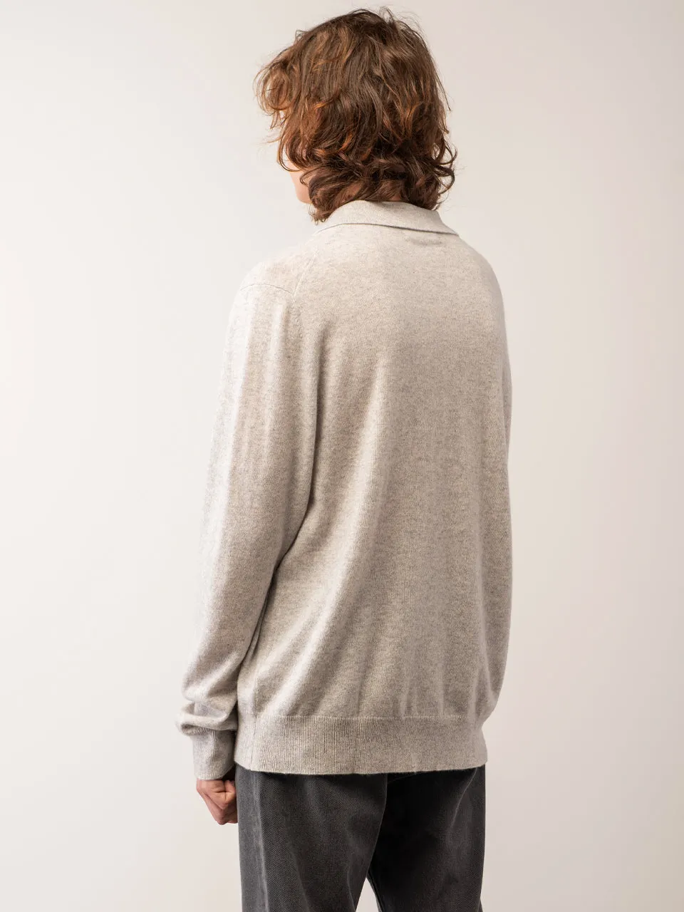 Men Polo Sweater_Grey