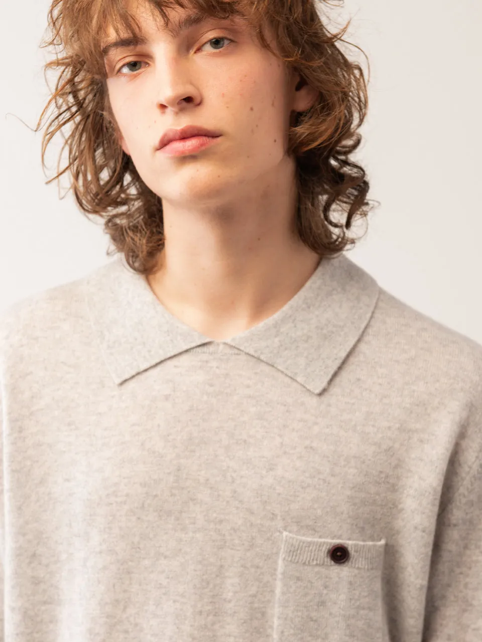 Men Polo Sweater_Grey