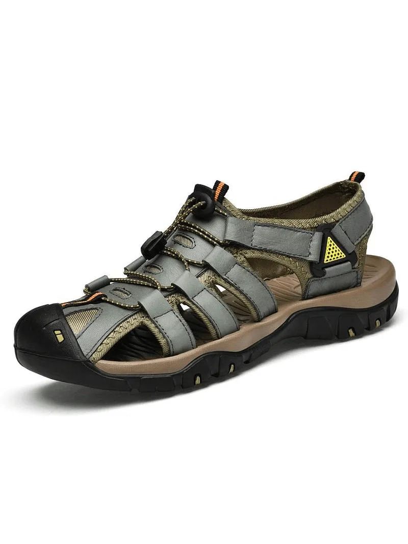 Men's Genuine Leather Lightweight Sandals / Outdoor Beach Shoes - SF0653