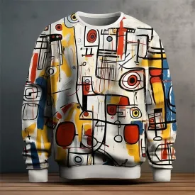 Men's hoodie with a graffiti pattern