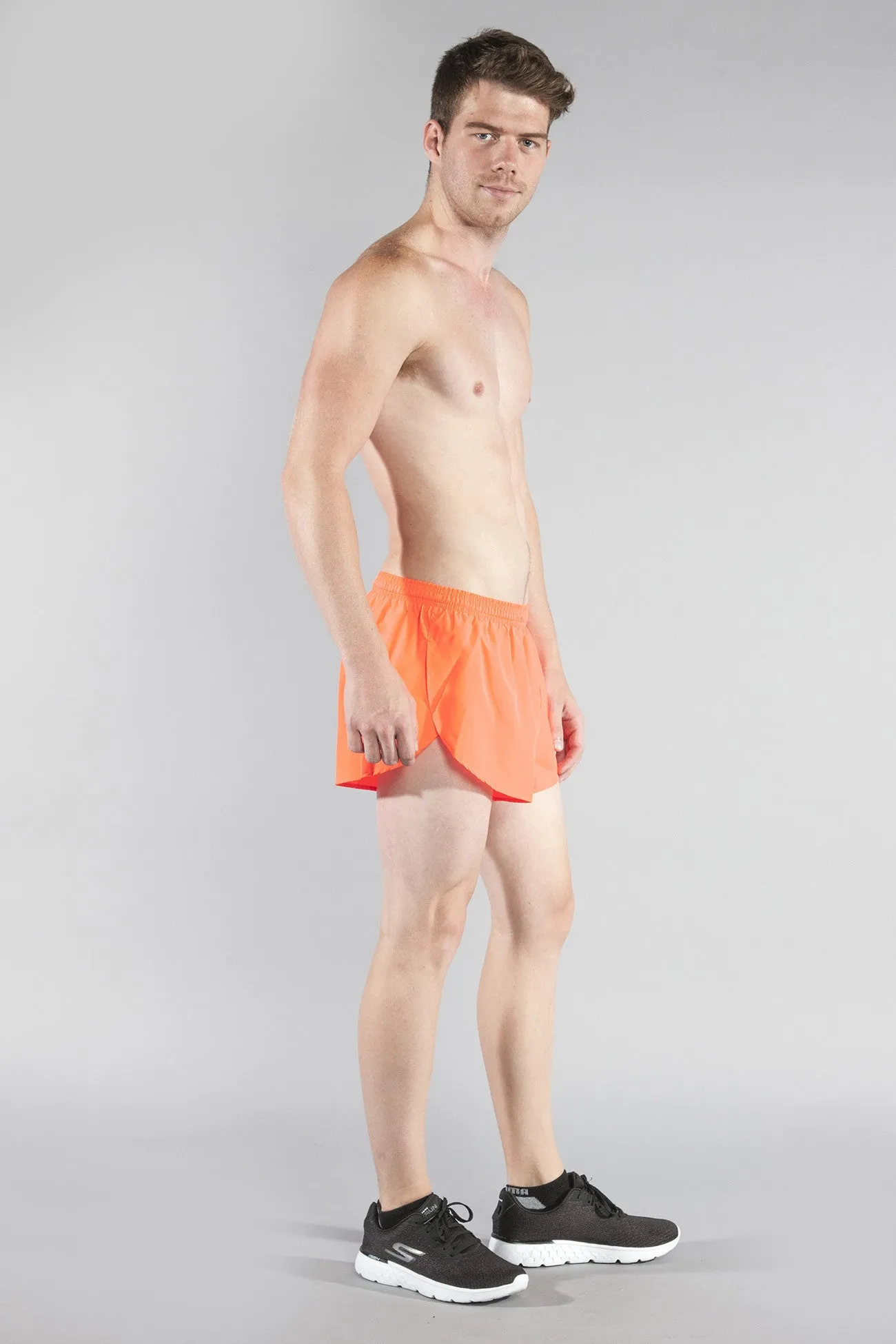 Men's Solid 1" Elite Split Shorts - Neon Sunkiss