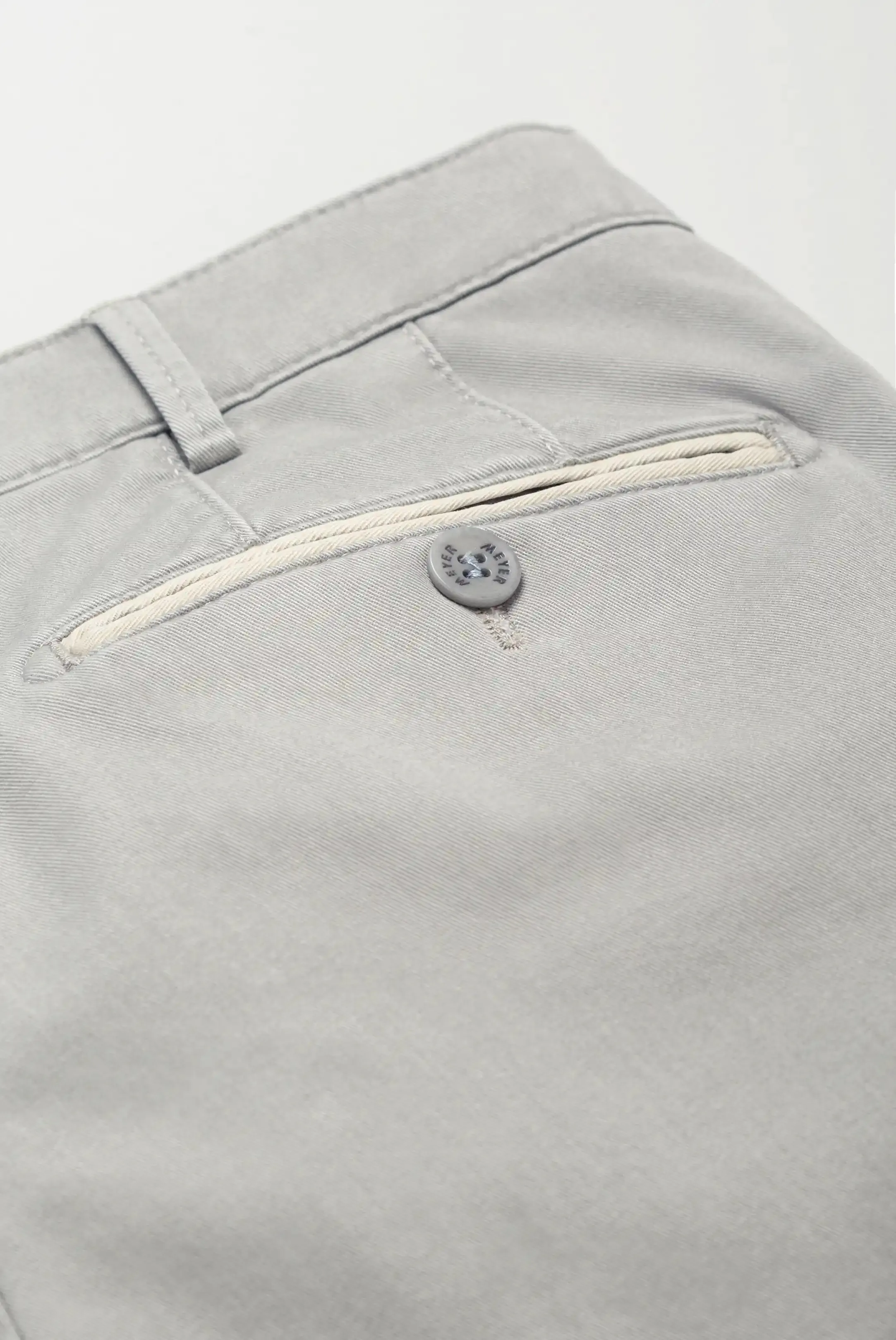 MEYER New York Trousers - 5000 Soft Twill Chino - Grey Beige