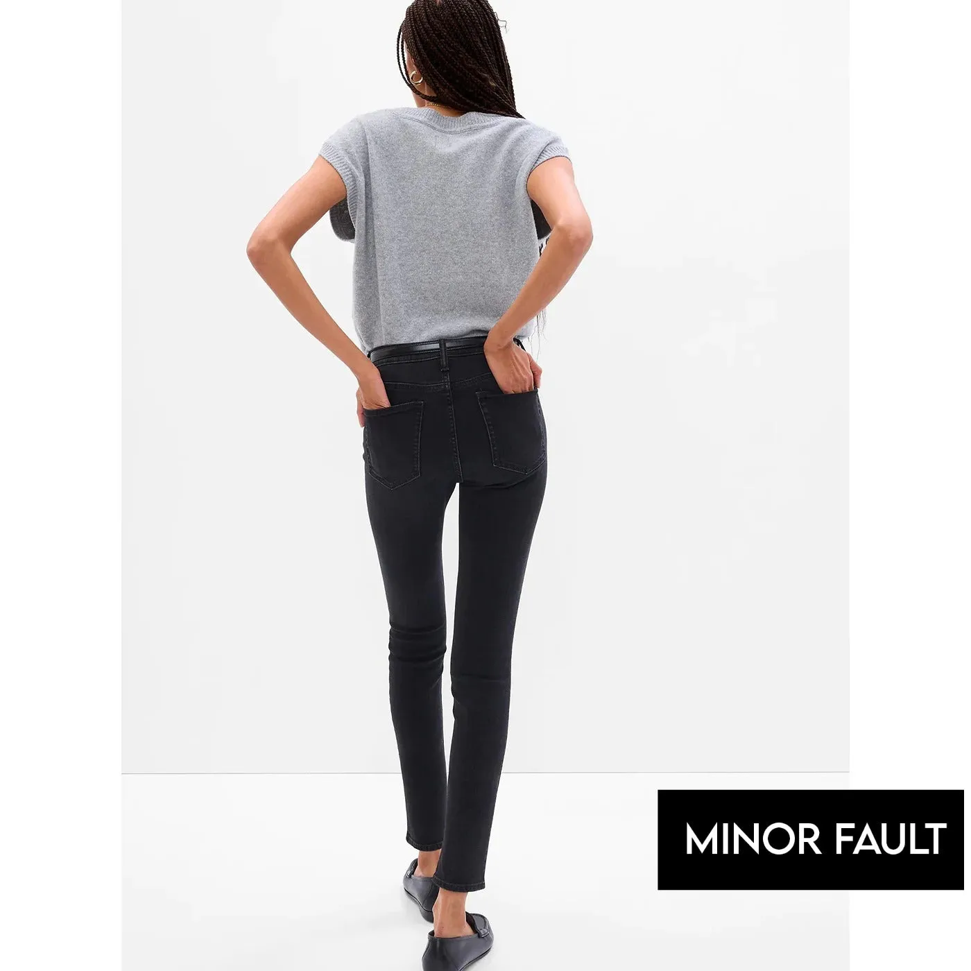 (Minor Fault) Black Skinny Jeans Mid Rise