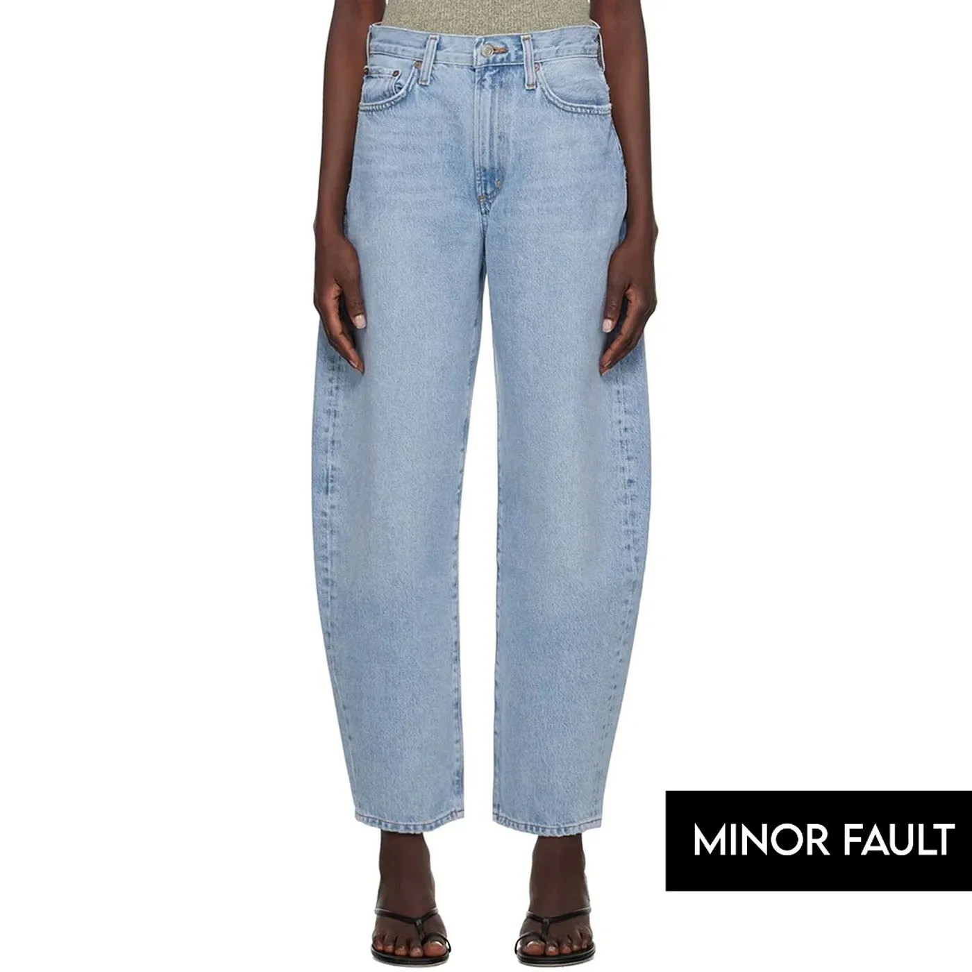 (Minor Fault) High Rise Light Blue Ballon Fit Jeans