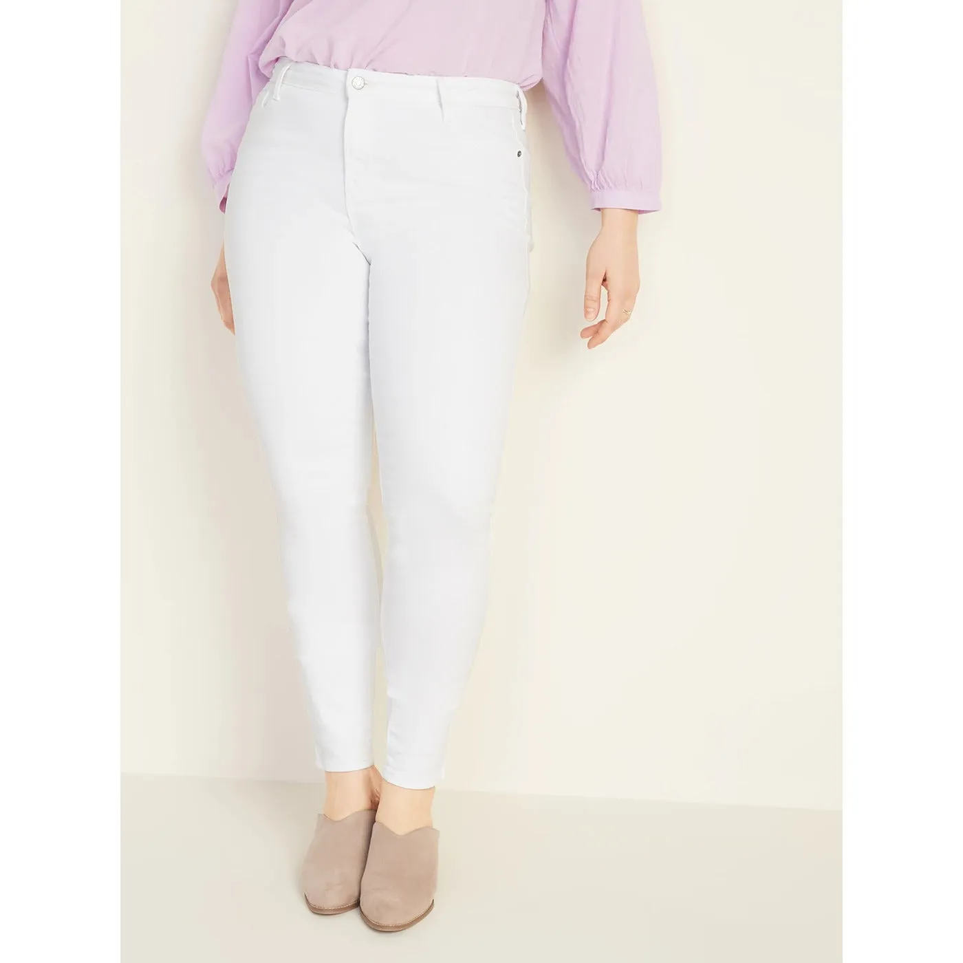 ON White Super Skinny Mid Rise Jeans