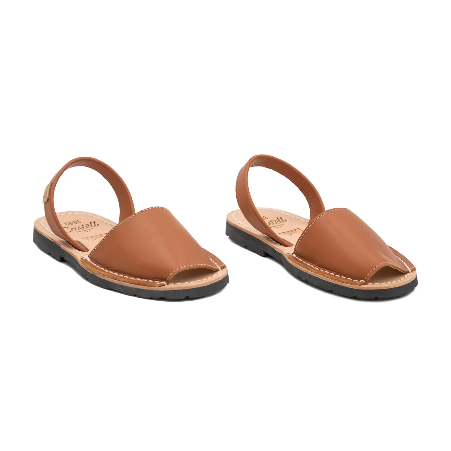 Plain Leather Avarcas For Kids - 1097 N Iker Ciervo Piso