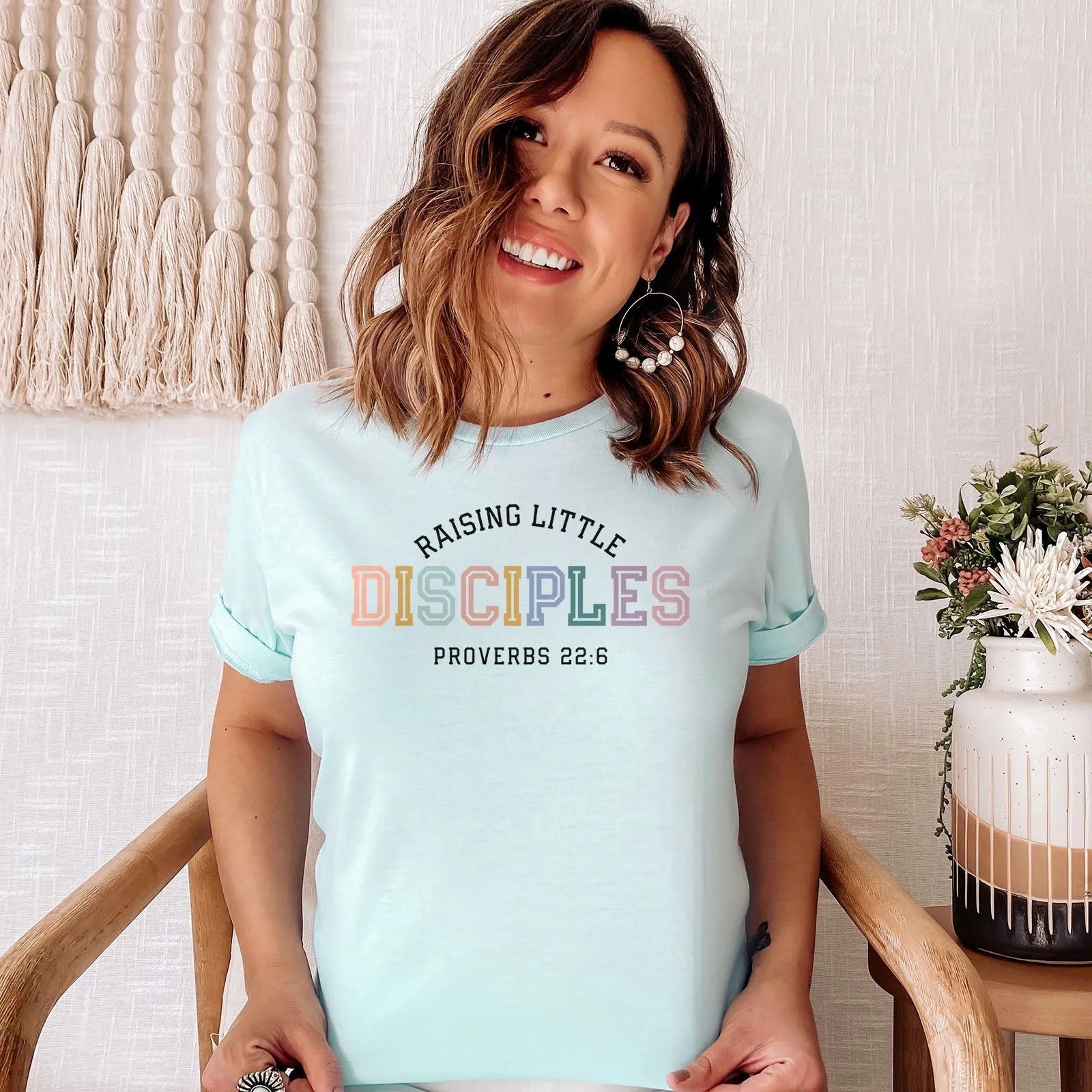 Raising Little Disciples Proverbs 22:6 Tee Shirts For Women - Christian Shirts for Women - Religious Tee Shirts