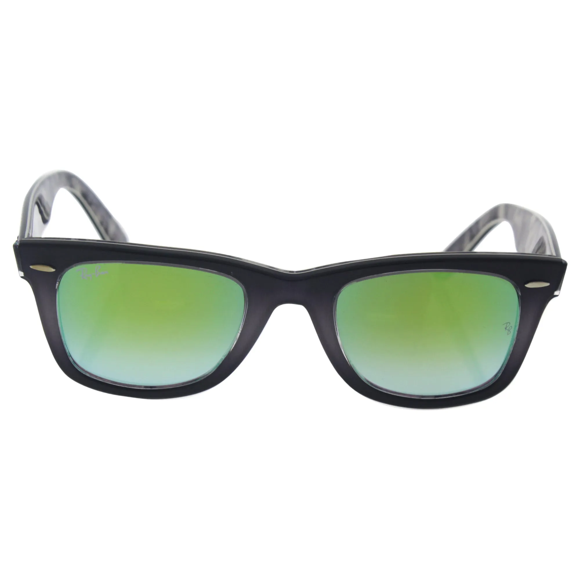 Ray-Ban WAYFARER - TOP LIGHT GREY GRAD ON G Frame MIRROR GRADIENT GREEN Lenses 50mm Non-Polarized