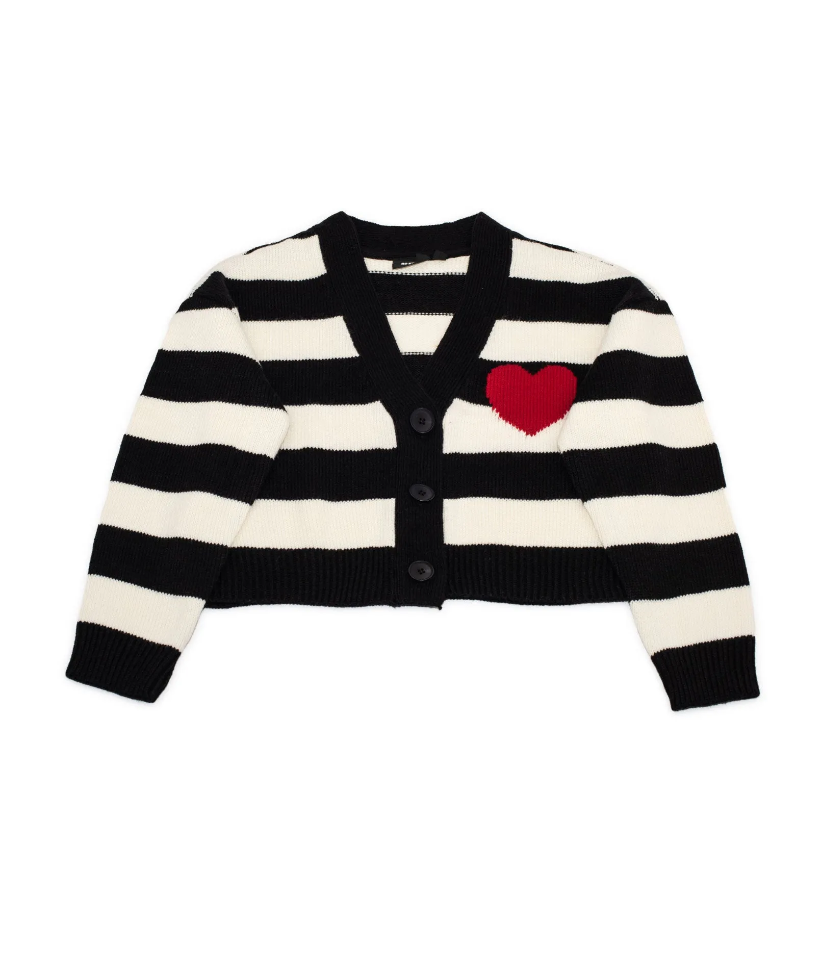 RD Style Women Kinika Striped Heart Cardigan