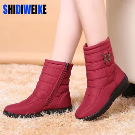 SHIDIWEI Snow Boots 2018 Brand Women Winter Boots Mother Shoes Antiskid Waterproof Flexible Women Fashion Casual Boots Plus Size