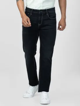 Spykar Men Carbon Black Cotton Comfort Fit Straight Length Jeans (Ricardo)