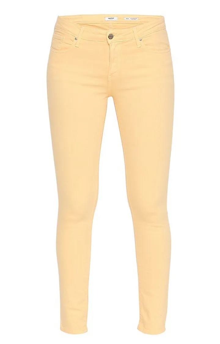 Spykar Women Yellow Cotton Super Skinny Fit Regular Length Jeans (Alicia)