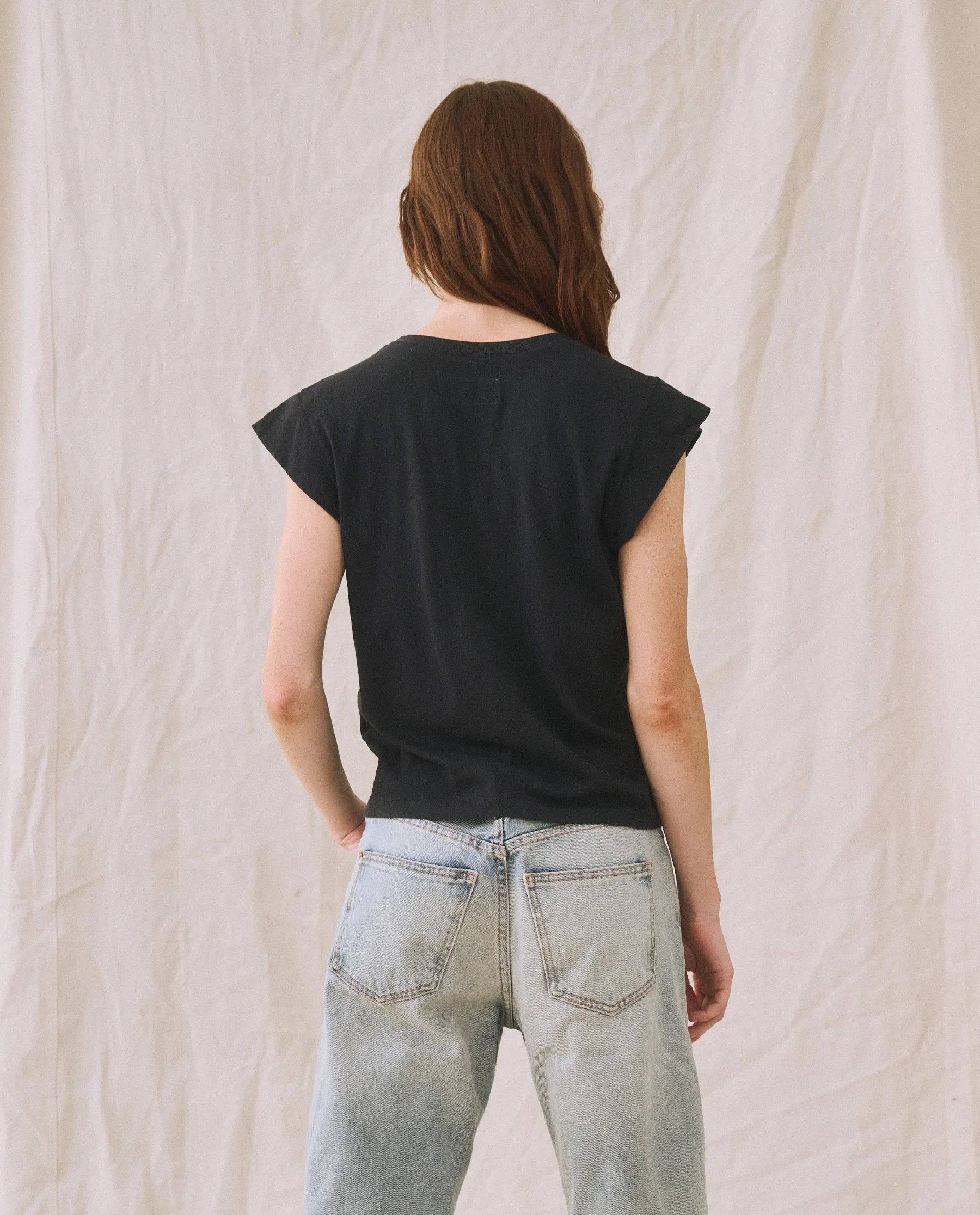 The Peak Shoulder Tee. -- Almost Black