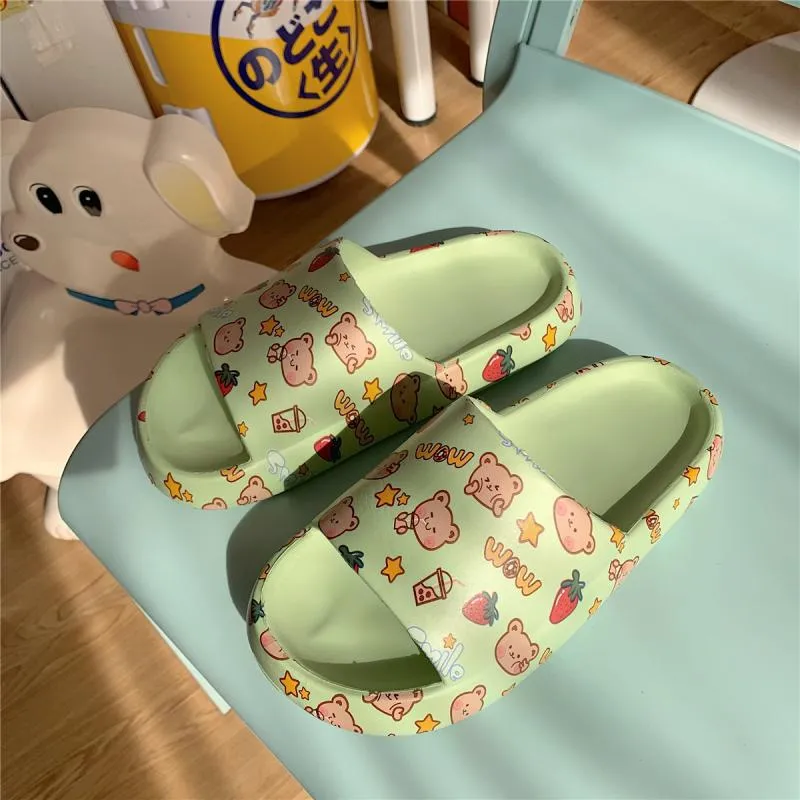 Toleet Alien Cartoon Women Slipper Bathroom Non-slip Shoes Home Super Soft Badroom Slippers Fashion Flip Flops New Female Shoes