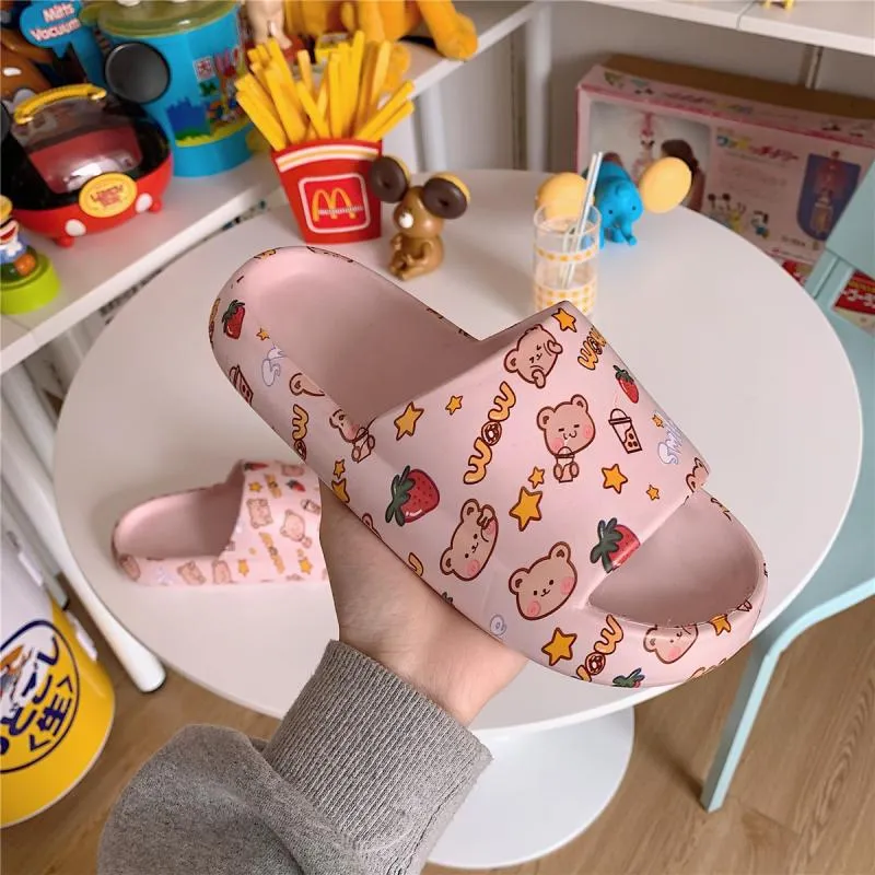 Toleet Alien Cartoon Women Slipper Bathroom Non-slip Shoes Home Super Soft Badroom Slippers Fashion Flip Flops New Female Shoes