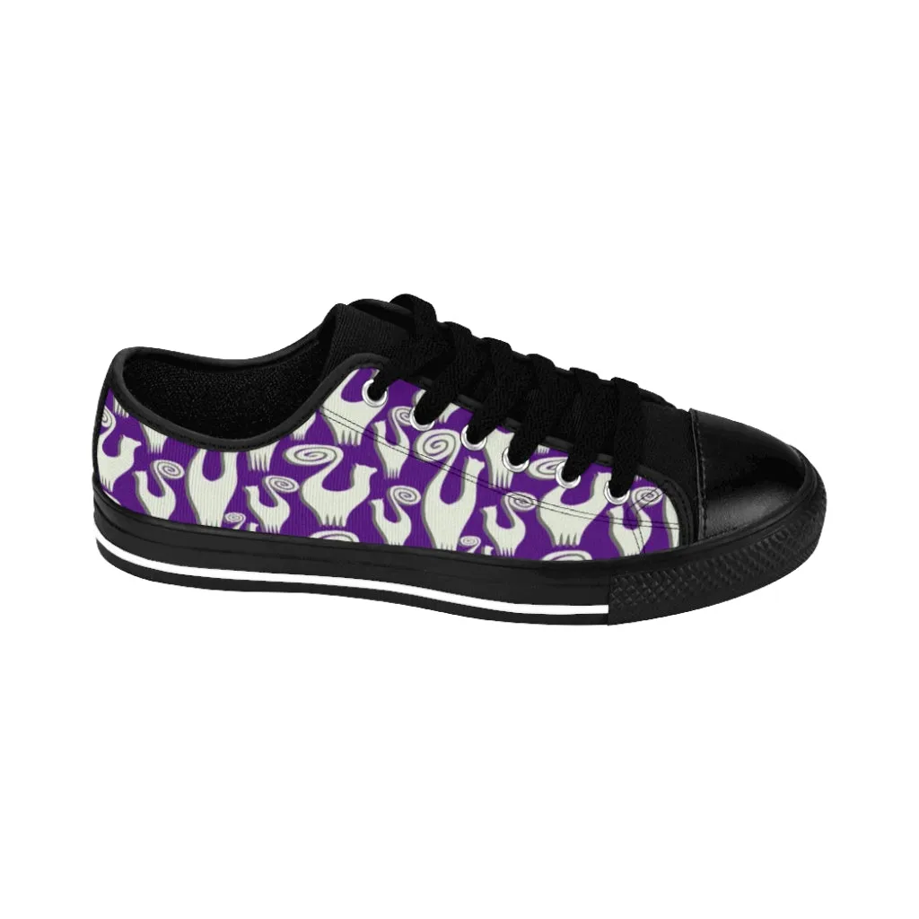 Violet Snooty Cats Women's Sneakers