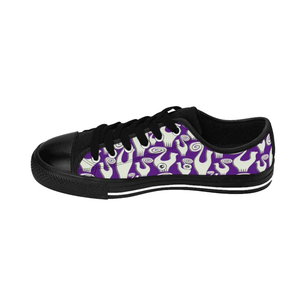 Violet Snooty Cats Women's Sneakers