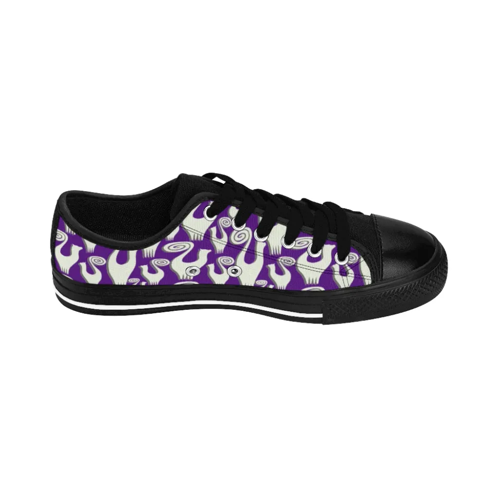 Violet Snooty Cats Women's Sneakers