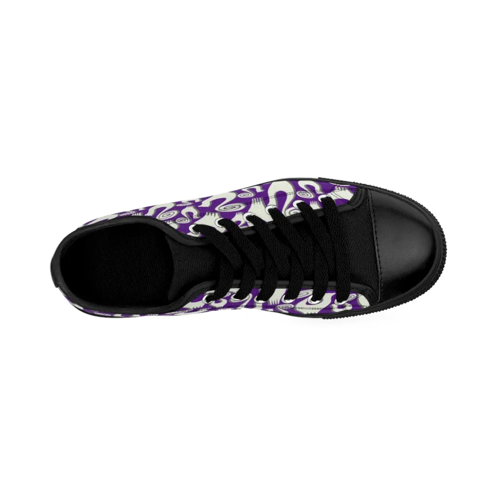 Violet Snooty Cats Women's Sneakers