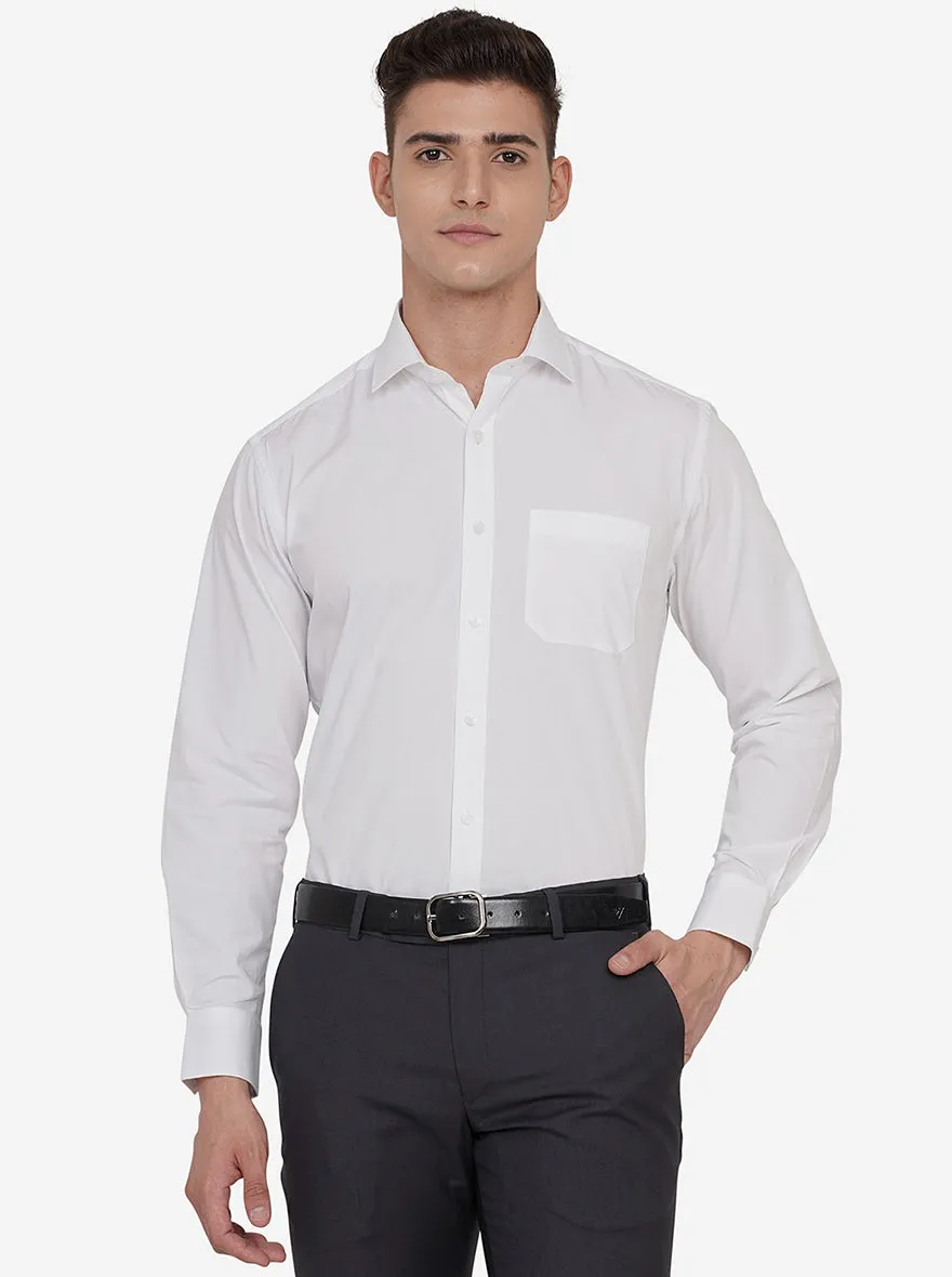 White Premium Cotton Formal Shirt for Men