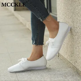 Women Casual Wedges White Shoes Ladies Autumn Pointed Toe Low Heels Comfortable Shoe Female Leisure Footwear